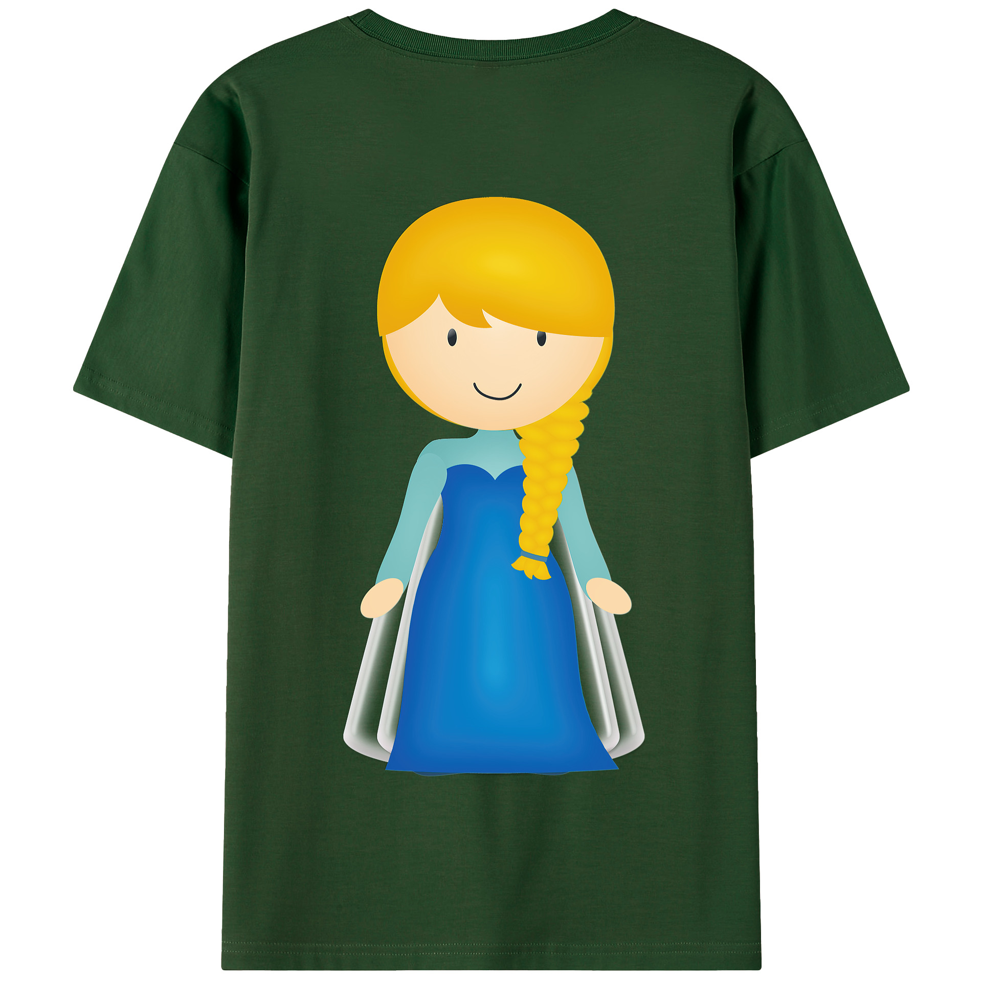 （画像用） アナと雪の女王 アンナ エルサ Frozen Anna Elsa 綿100％半袖Tシャツ（背面プリント）